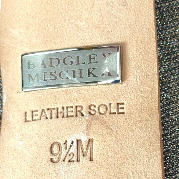 Badgley Mischka Heels - Silver Sparkle Peep Toe 5 inch Stiletto - Leather Soles - Picture 12 of 12